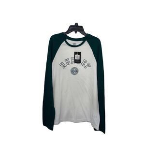 Hurley Thermal Green/White Long Sleeve 1259-0522 Size Medium NWT